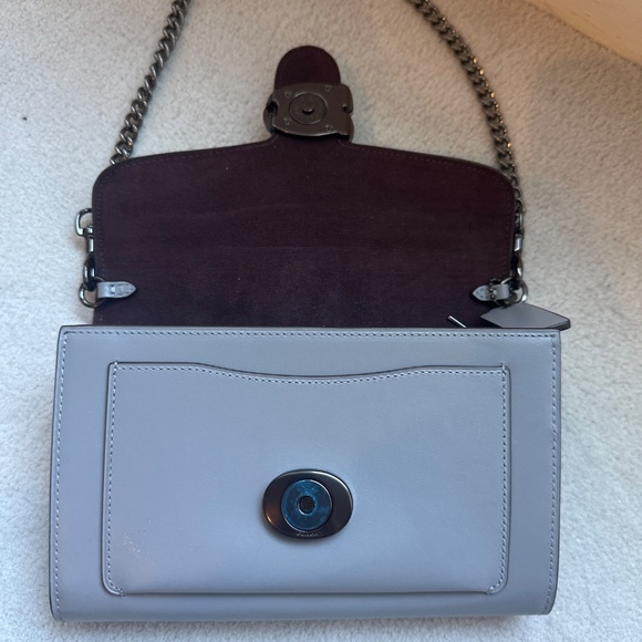 Coach Factory Chain Wallet Shoulder Bag – Dusty Blue Gray - Picture 3 of 5